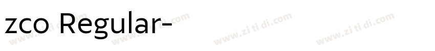 zco Regular字体转换